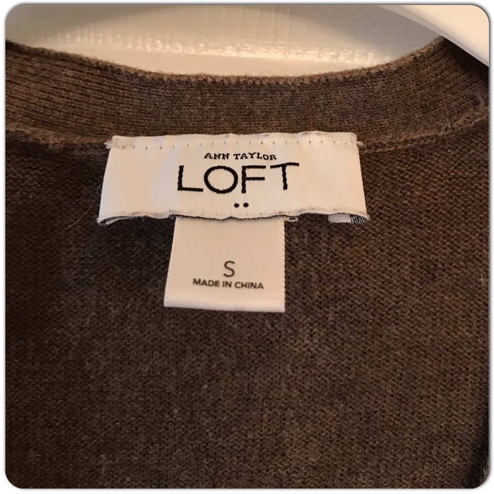LOFT Brown Button Down Cardigan - Picture 7 of 8